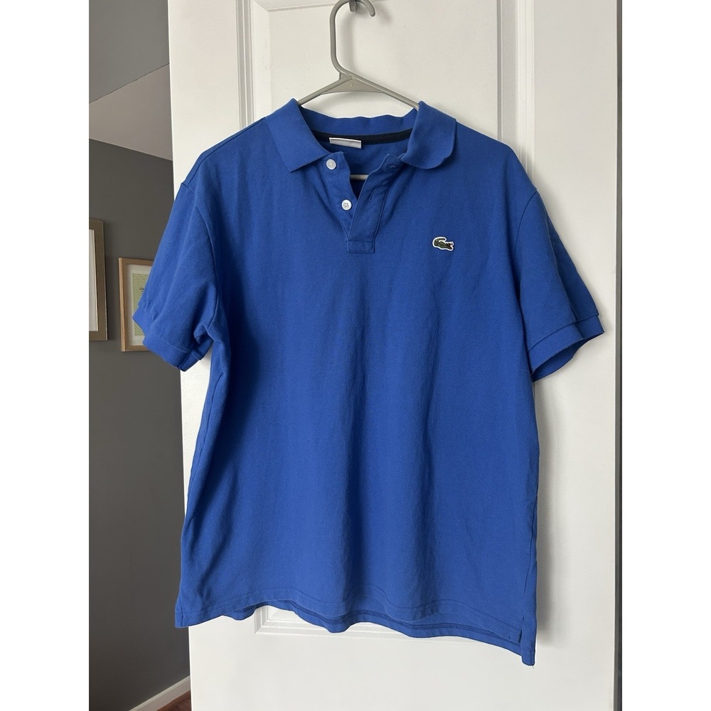 Lacoste Mens Blue Short Sleeve Collared Golf Polo Shirt Size 3XL